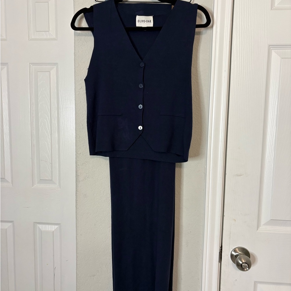 Olive & Oak Deep Blue Pantsuit